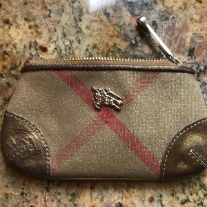 Burberry Canvas Change Holder w/Zipper